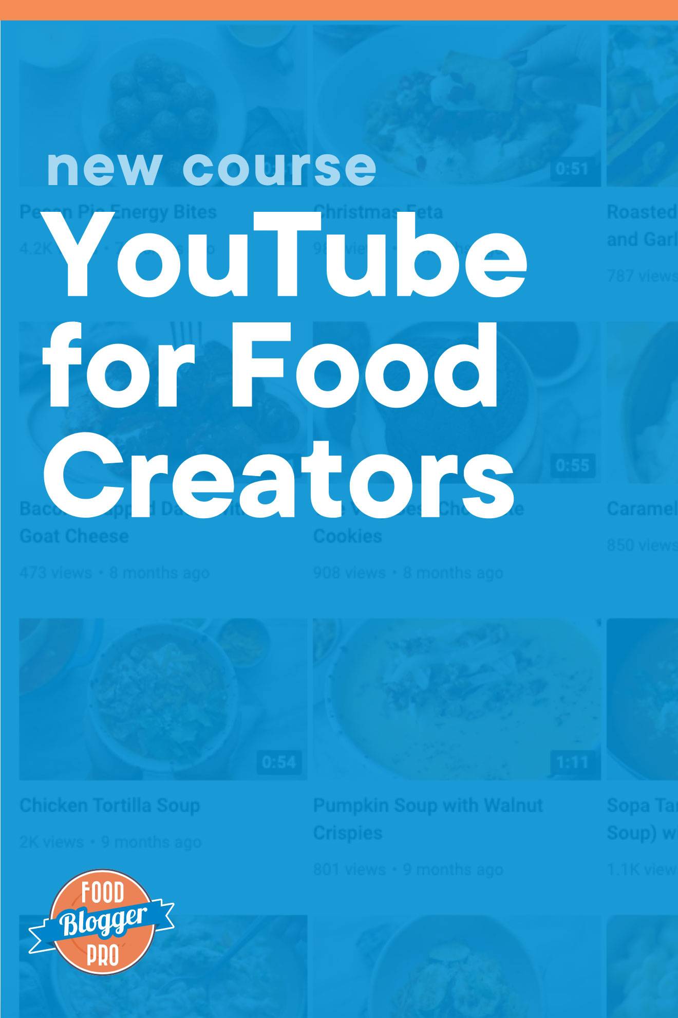 ktv娱乐会所上海金沙江路蓝图形YumYouTube频道读作“新课程:YouTube为食品制作者提供资讯”,与Foodblogist Pro标识